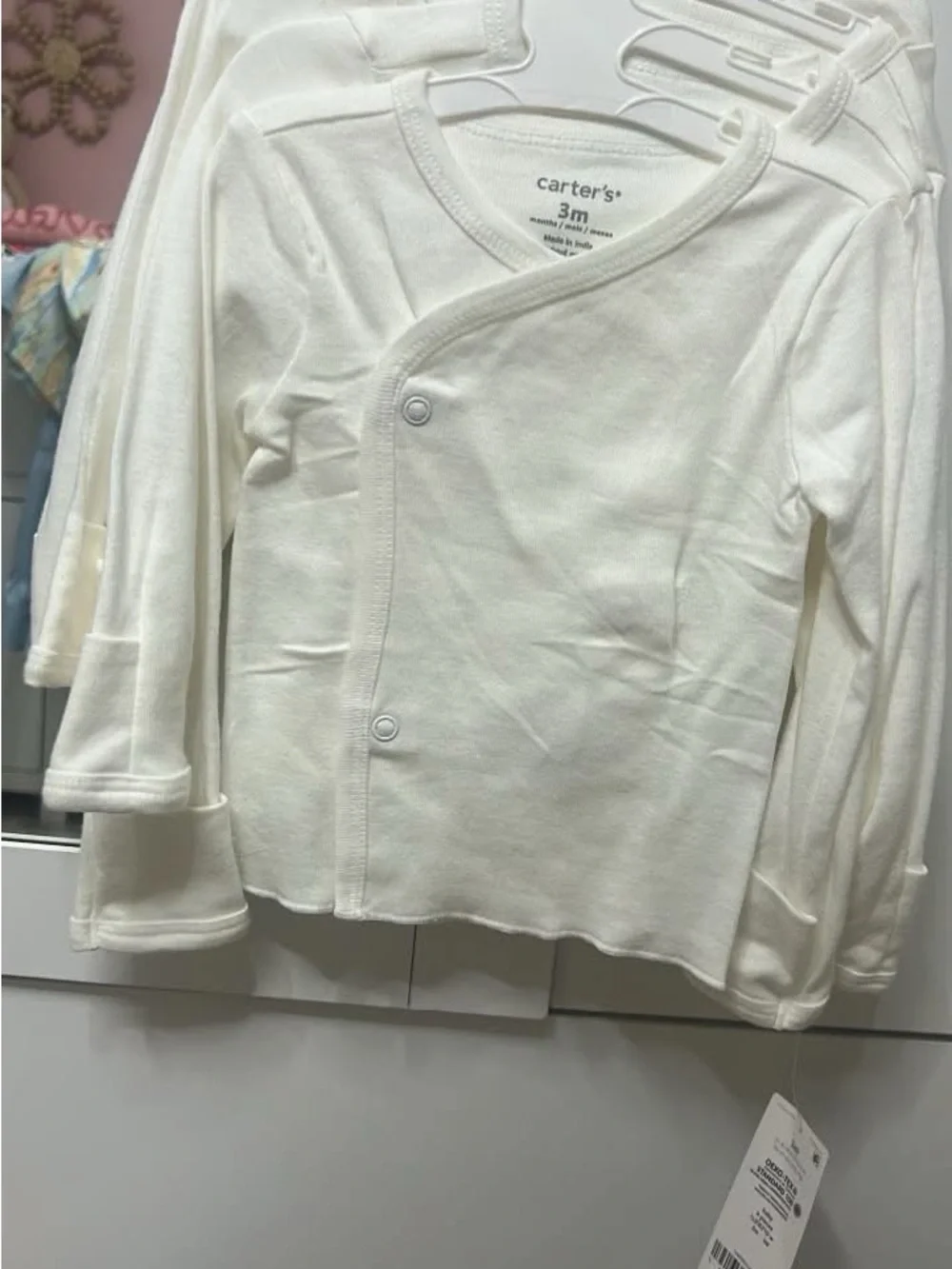 Carter's Cream Side-Snap Baby Shirt